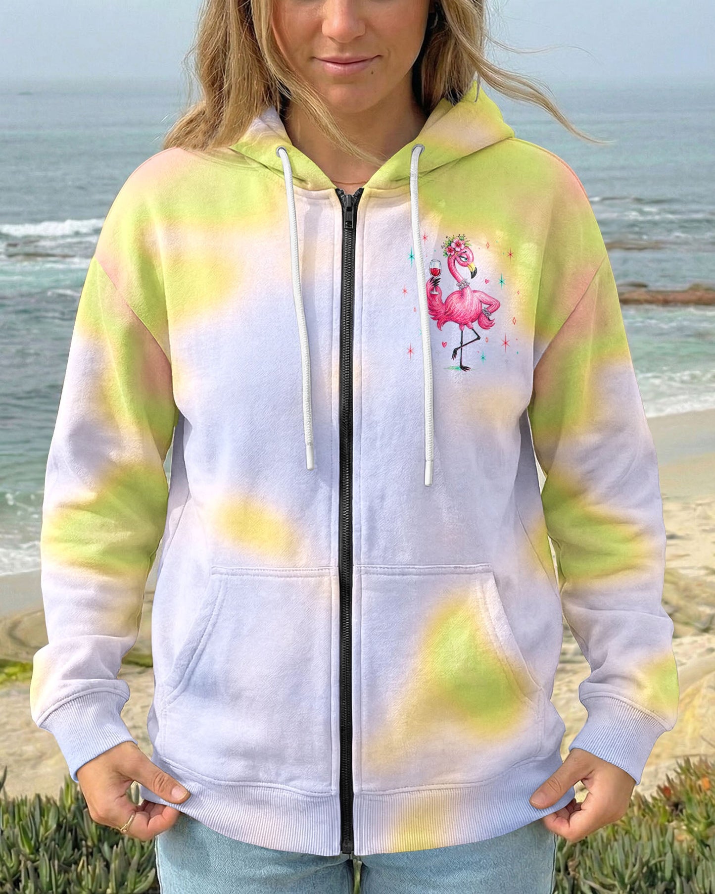 I'M THE HELP FUNNY FLAMINGO ALL OVER PRINT – RI0605263