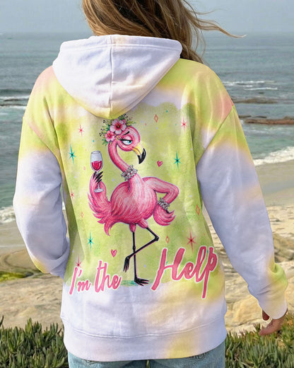 I'M THE HELP FUNNY FLAMINGO ALL OVER PRINT – RI0605263
