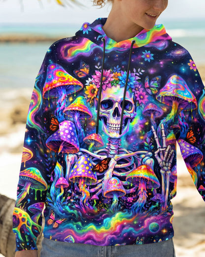PSYCHEDELIC MUSHROOM SKULL GALAXY ALL OVER PRINT - RI1205262