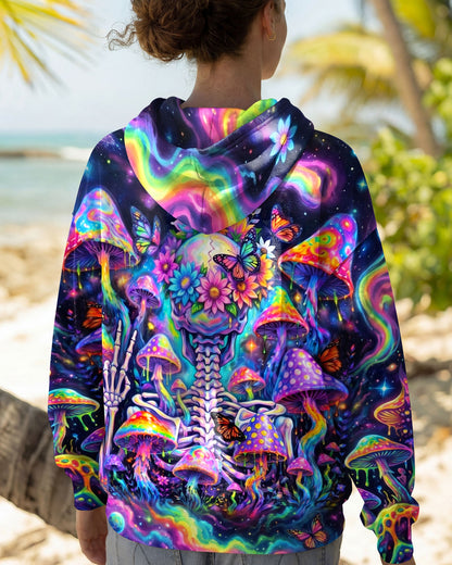PSYCHEDELIC MUSHROOM SKULL GALAXY ALL OVER PRINT - RI1205262