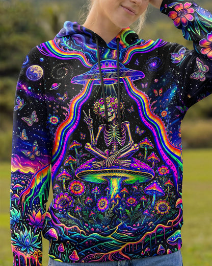 COSMIC UFO HIPPIE SKULL MUSHROOM ALL OVER PRINT - RI1205261