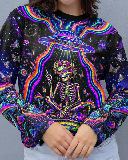 COSMIC UFO HIPPIE SKULL MUSHROOM ALL OVER PRINT - RI1205261