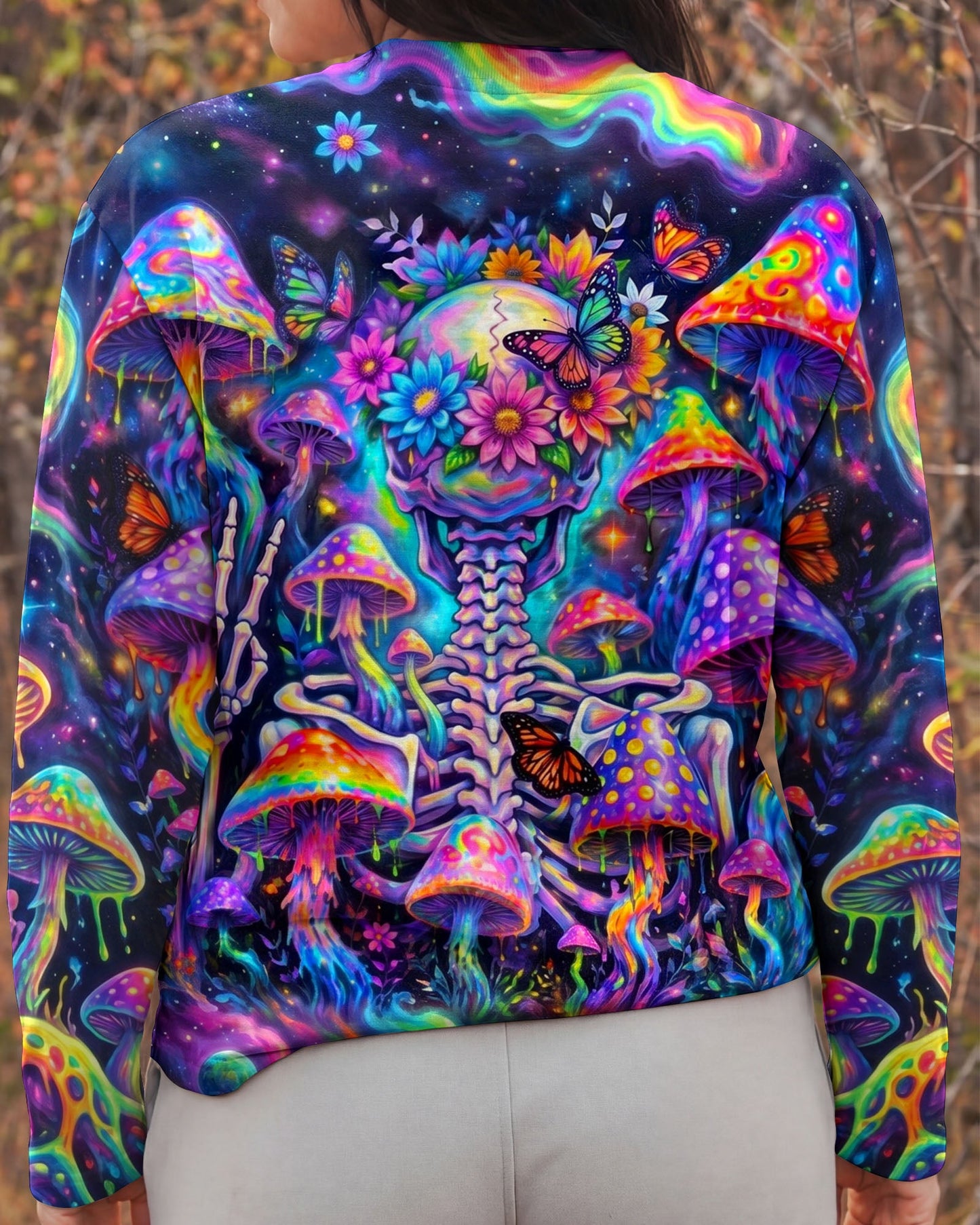 PSYCHEDELIC MUSHROOM SKULL GALAXY ALL OVER PRINT - RI1205262
