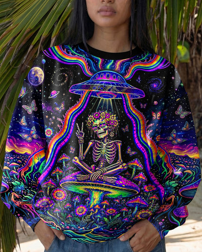 COSMIC UFO HIPPIE SKULL MUSHROOM ALL OVER PRINT - RI1205261