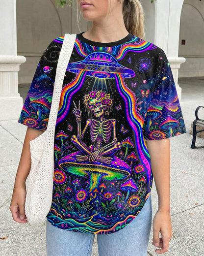 COSMIC UFO HIPPIE SKULL MUSHROOM ALL OVER PRINT - RI1205261