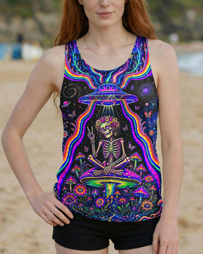 COSMIC UFO HIPPIE SKULL MUSHROOM ALL OVER PRINT - RI1205261