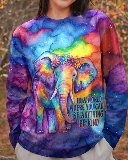COSMIC ELEPHANT BE KIND WATERCOLOR ALL OVER PRINT - RI1405262