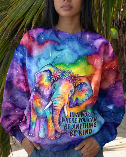 COSMIC ELEPHANT BE KIND WATERCOLOR ALL OVER PRINT - RI1405262