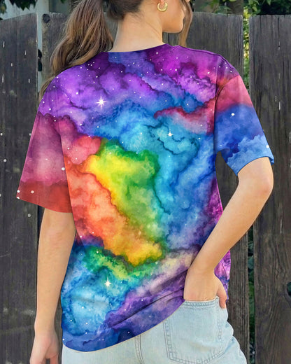 COSMIC ELEPHANT BE KIND WATERCOLOR ALL OVER PRINT - RI1405262