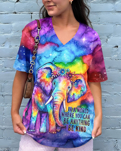 COSMIC ELEPHANT BE KIND WATERCOLOR ALL OVER PRINT - RI1405262
