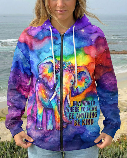 COSMIC ELEPHANT BE KIND WATERCOLOR ALL OVER PRINT - RI1405262