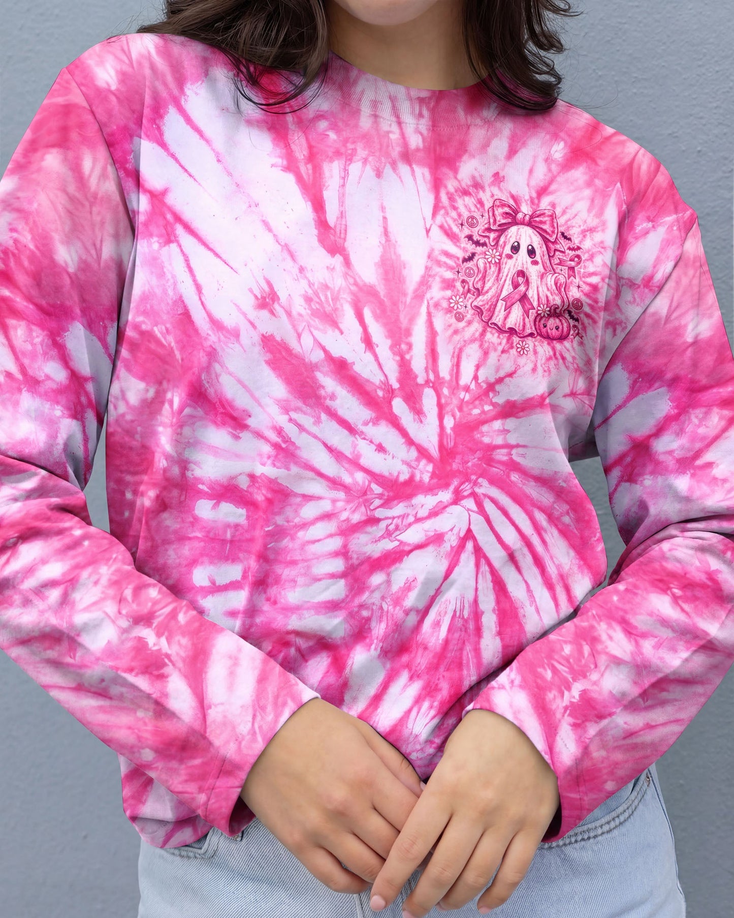 IN OCTOBER WE WEAR PINK GHOST ALL OVER PRINT - RI1507261