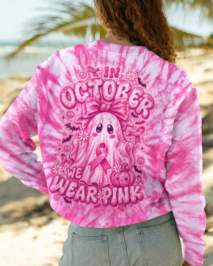 IN OCTOBER WE WEAR PINK GHOST ALL OVER PRINT - RI1507261