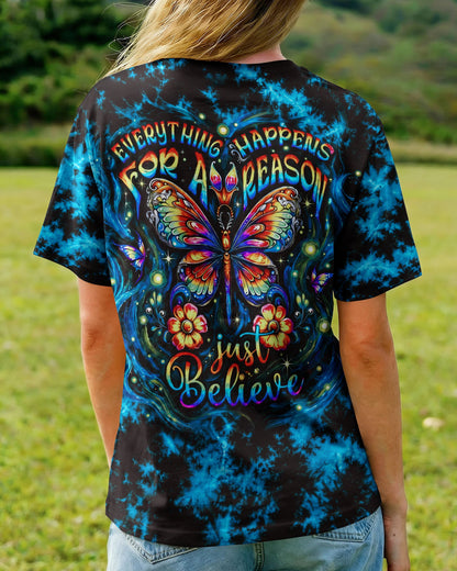JUST BELIEVE PSYCHEDELIC BUTTERFLY ALL OVER PRINT - RI2506261