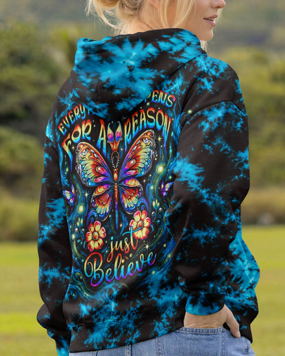 JUST BELIEVE PSYCHEDELIC BUTTERFLY ALL OVER PRINT - RI2506261