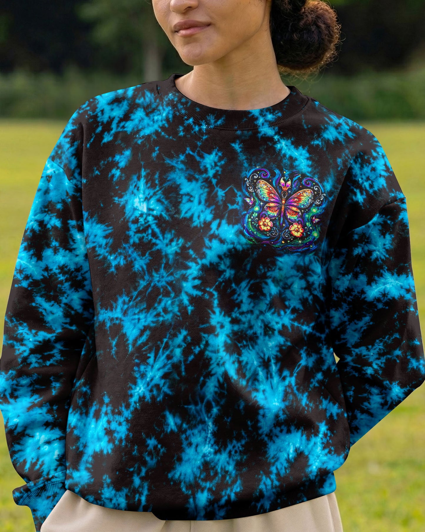 JUST BELIEVE PSYCHEDELIC BUTTERFLY ALL OVER PRINT - RI2506261