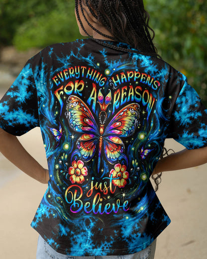 JUST BELIEVE PSYCHEDELIC BUTTERFLY ALL OVER PRINT - RI2506261