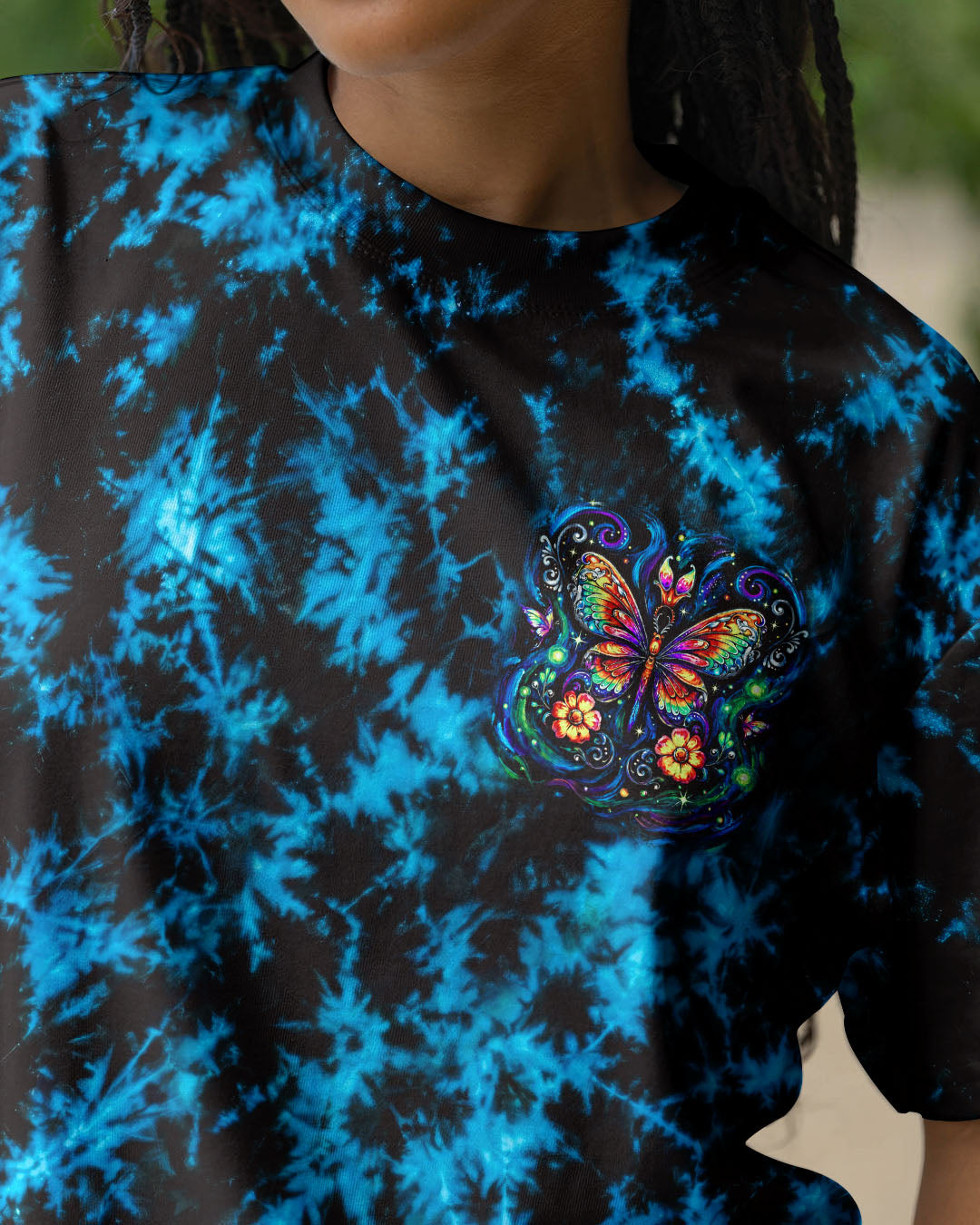 JUST BELIEVE PSYCHEDELIC BUTTERFLY ALL OVER PRINT - RI2506261