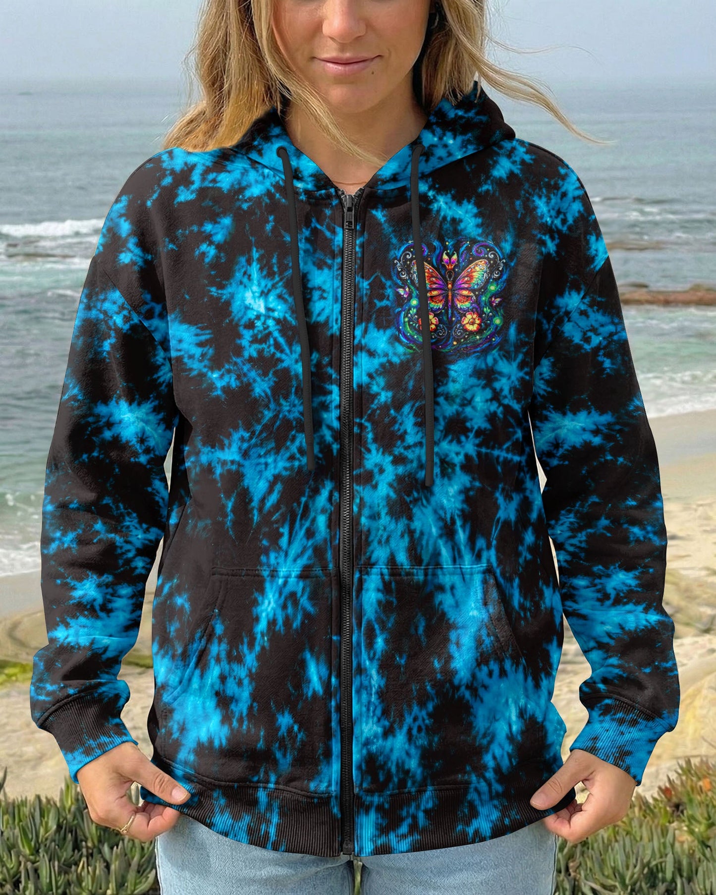 JUST BELIEVE PSYCHEDELIC BUTTERFLY ALL OVER PRINT - RI2506261