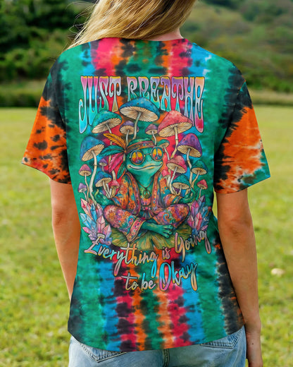 JUST BREATHE HIPPIE FROG ALL OVER PRINT - RI2706212