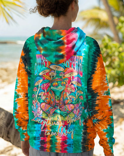 JUST BREATHE HIPPIE FROG ALL OVER PRINT - RI2706212