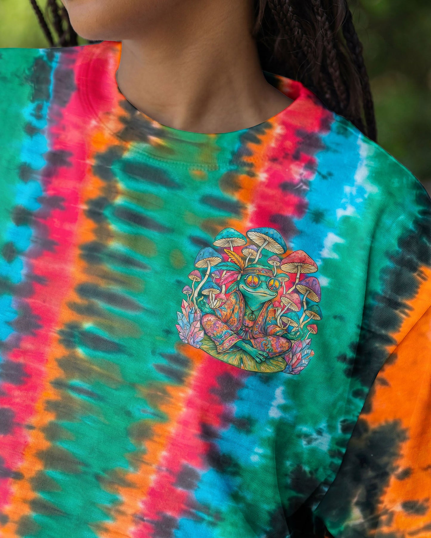 JUST BREATHE HIPPIE FROG ALL OVER PRINT - RI2706212