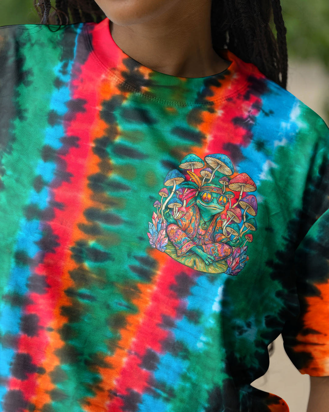 JUST BREATHE HIPPIE FROG ALL OVER PRINT - RI2706212