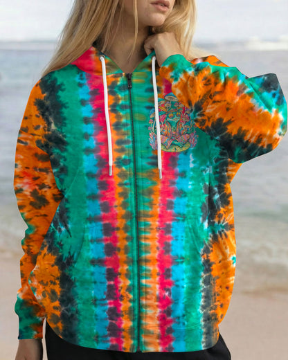 JUST BREATHE HIPPIE FROG ALL OVER PRINT - RI2706212