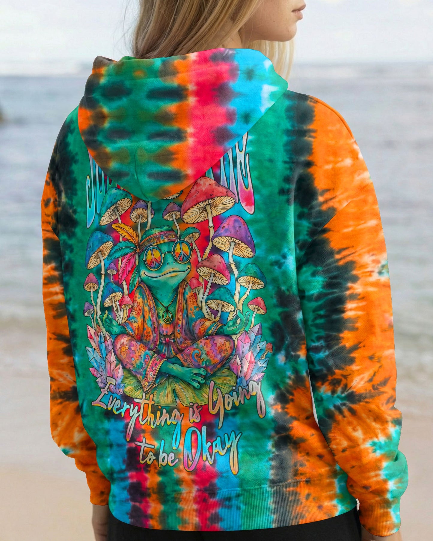 JUST BREATHE HIPPIE FROG ALL OVER PRINT - RI2706212