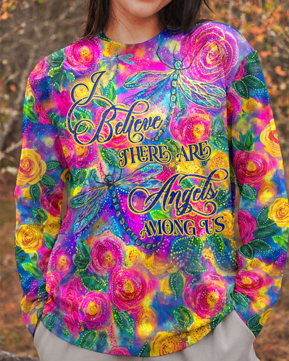 I BELIEVE THERE ARE ANGELS AMONG US DRAGONFLY ALL OVER PRINT - TLHG0106263
