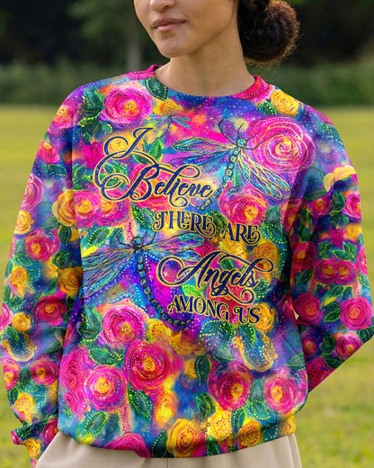I BELIEVE THERE ARE ANGELS AMONG US DRAGONFLY ALL OVER PRINT - TLHG0106263