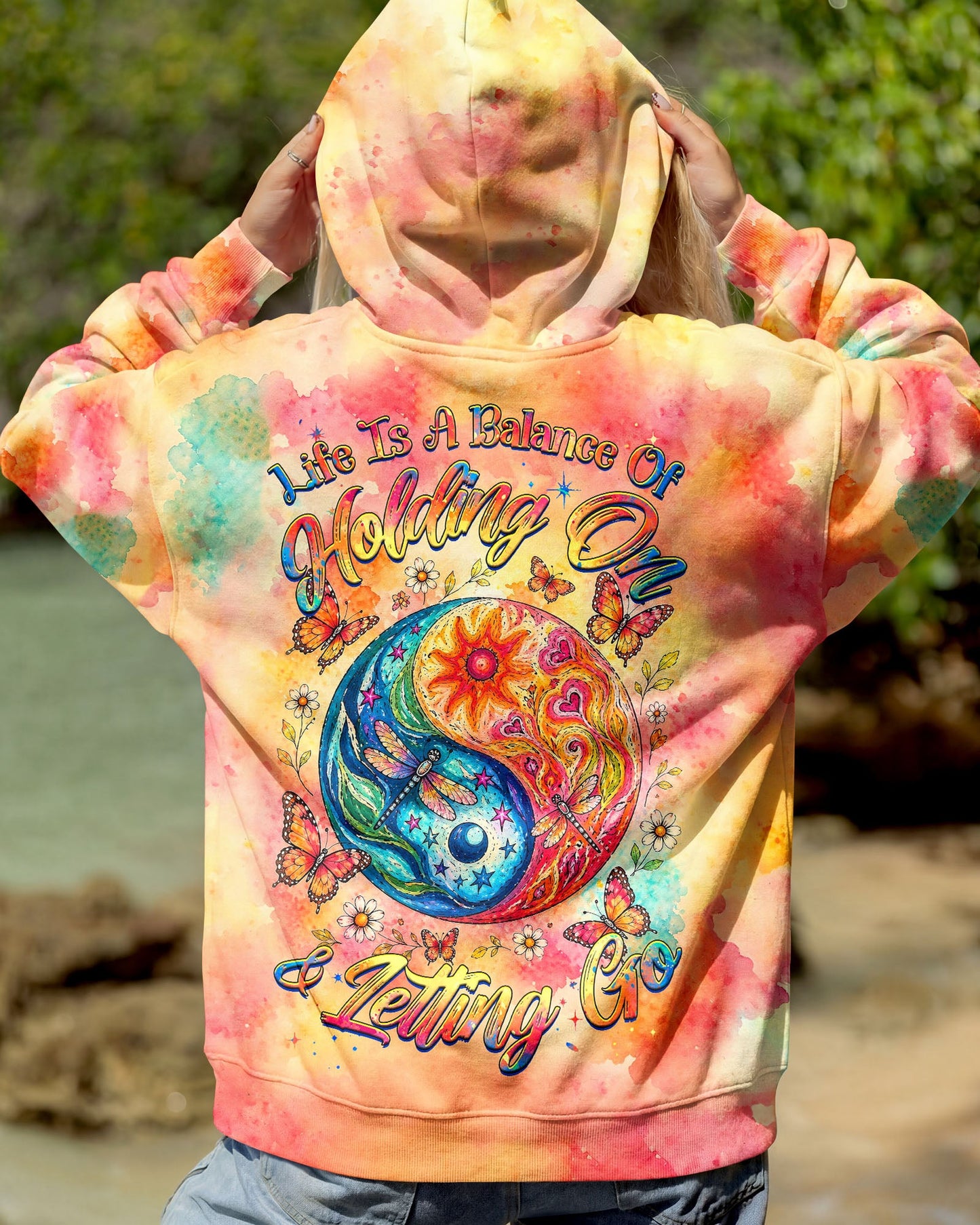 LIFE IS A BALANCE YINYANG SUN MOON ALL OVER PRINT - TLHG0405261