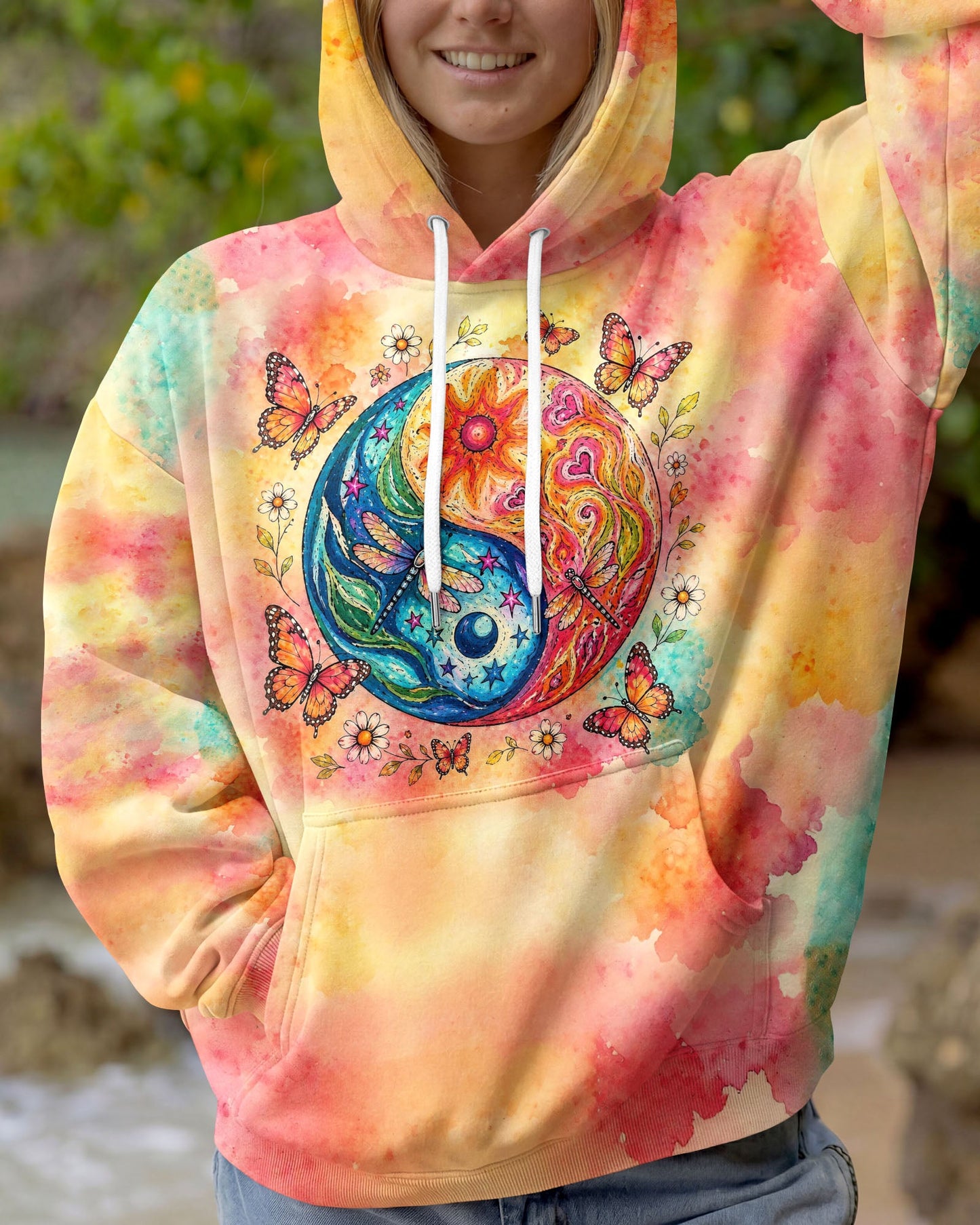 LIFE IS A BALANCE YINYANG SUN MOON ALL OVER PRINT - TLHG0405261
