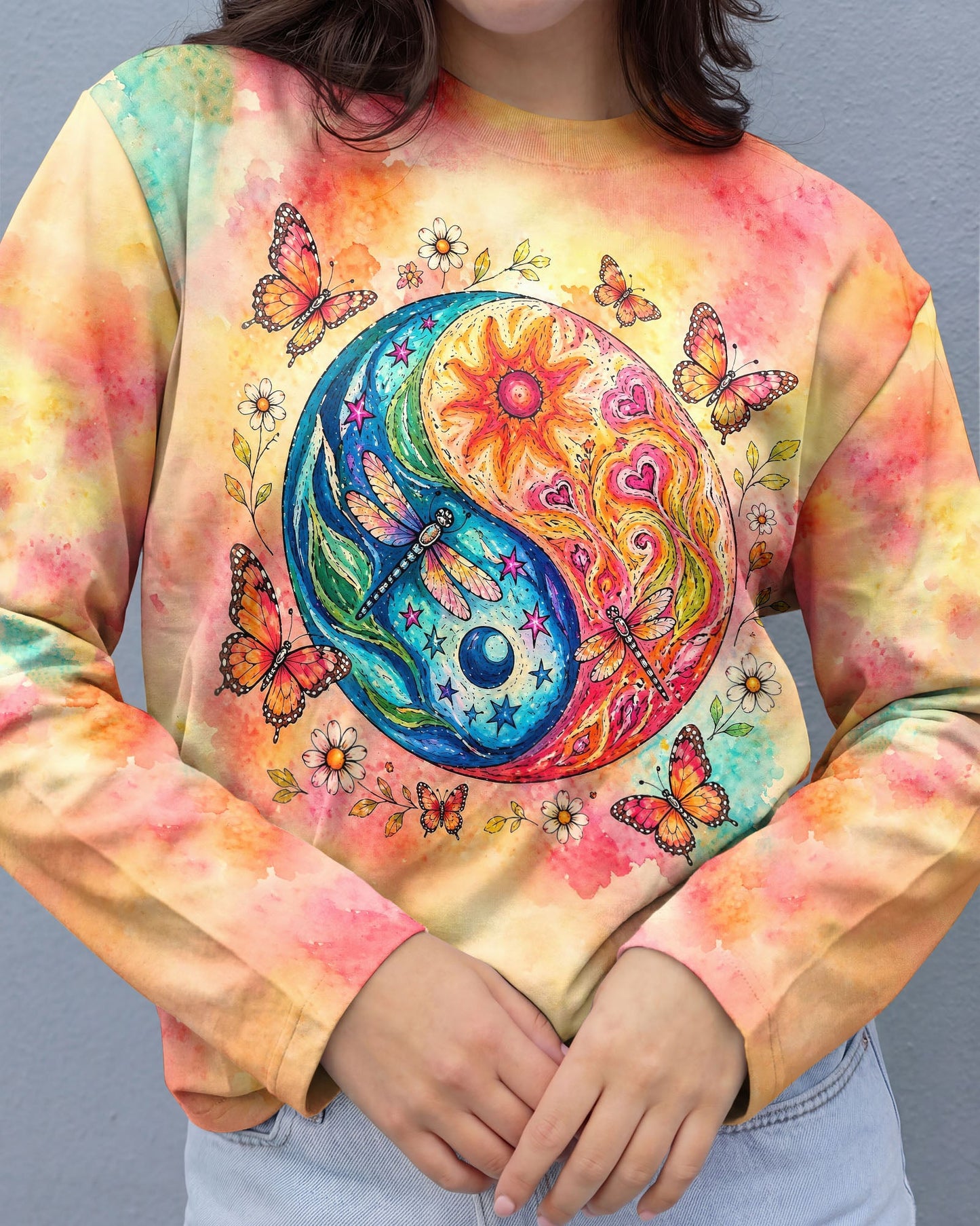 LIFE IS A BALANCE YINYANG SUN MOON ALL OVER PRINT - TLHG0405261
