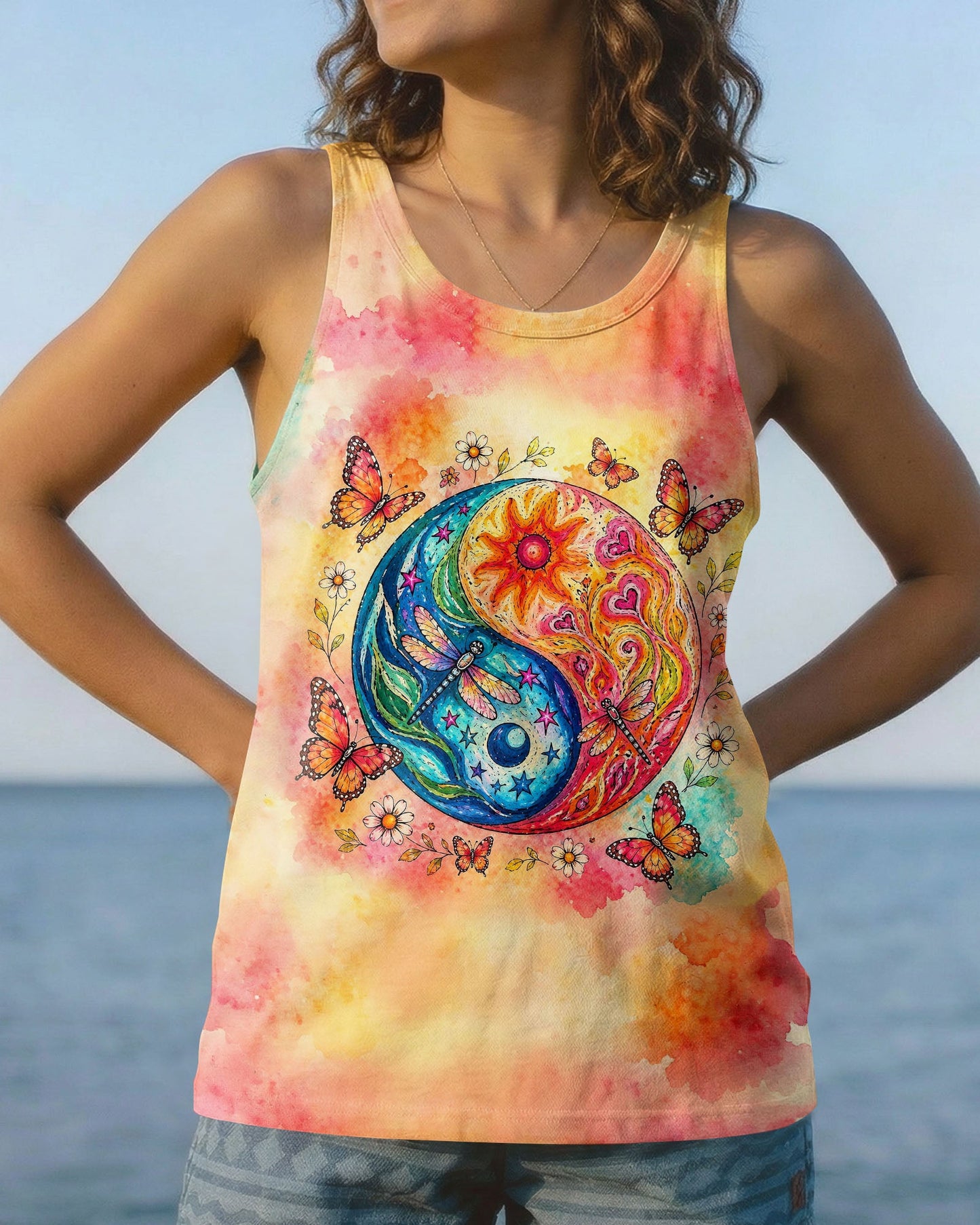 LIFE IS A BALANCE YINYANG SUN MOON ALL OVER PRINT - TLHG0405261