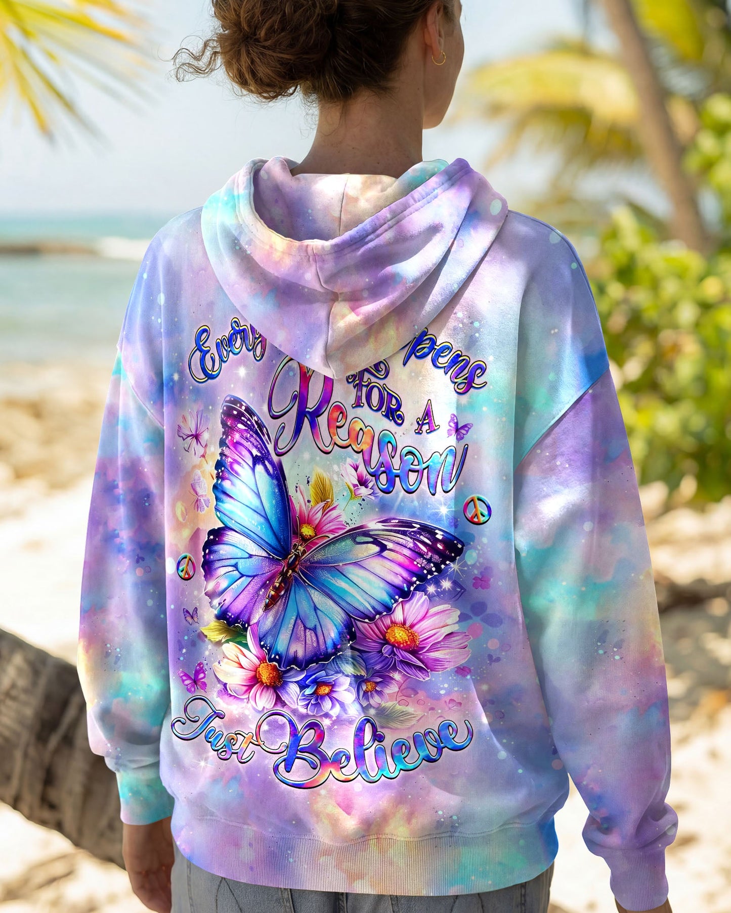 JUST BELIEVE BUTTERFLY ALL OVER PRINT  - TLHG0505263