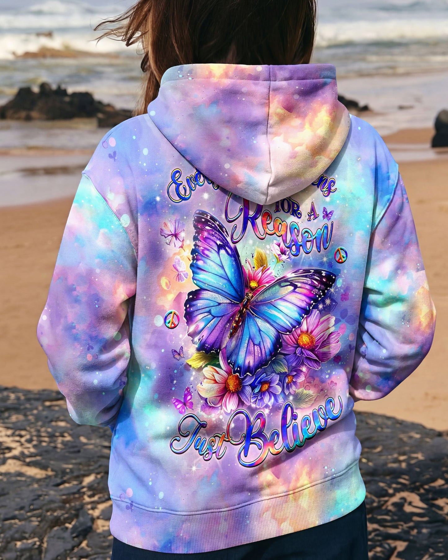 JUST BELIEVE BUTTERFLY ALL OVER PRINT  - TLHG0505263