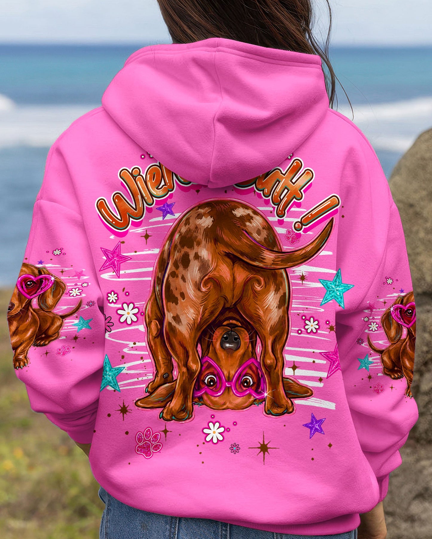 GUESS WHAT DACHSHUND DOG FUNNY ALL OVER PRINT - TLHG0705262
