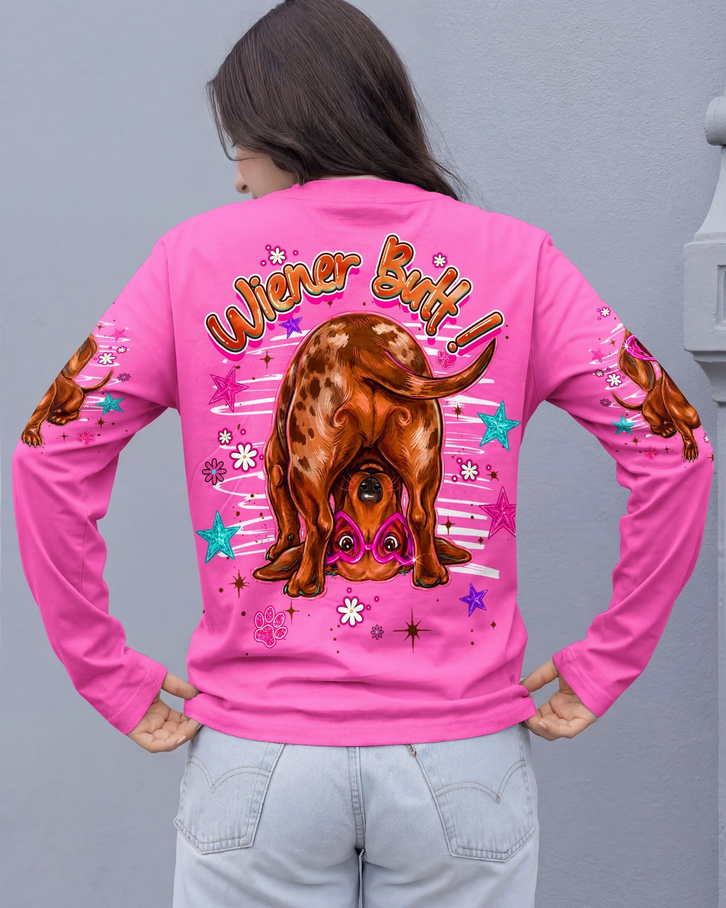 GUESS WHAT DACHSHUND DOG FUNNY ALL OVER PRINT - TLHG0705262