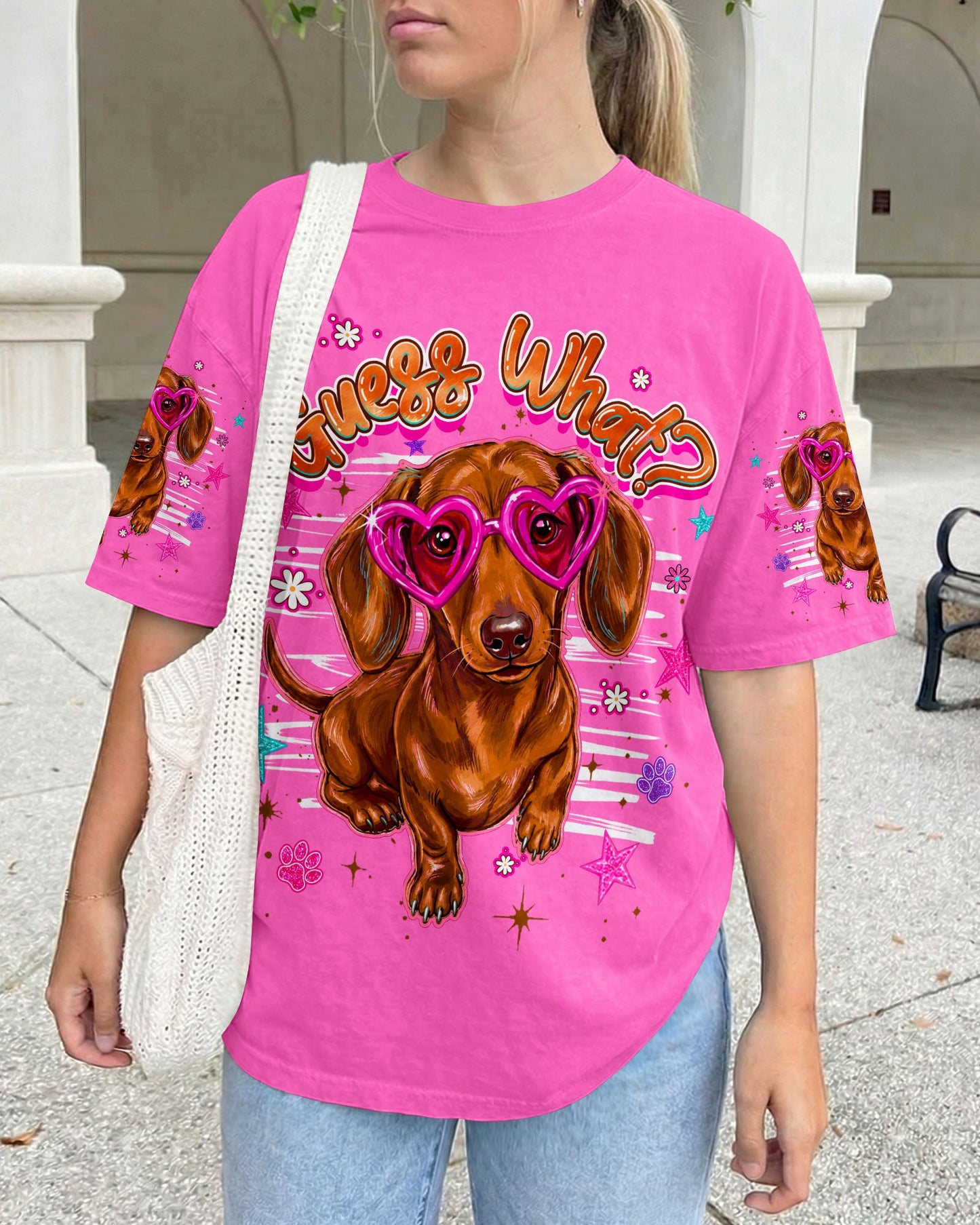 GUESS WHAT DACHSHUND DOG FUNNY ALL OVER PRINT - TLHG0705262