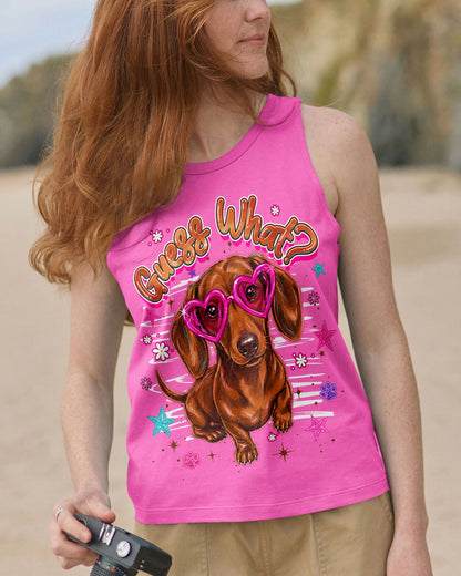 GUESS WHAT DACHSHUND DOG FUNNY ALL OVER PRINT - TLHG0705262