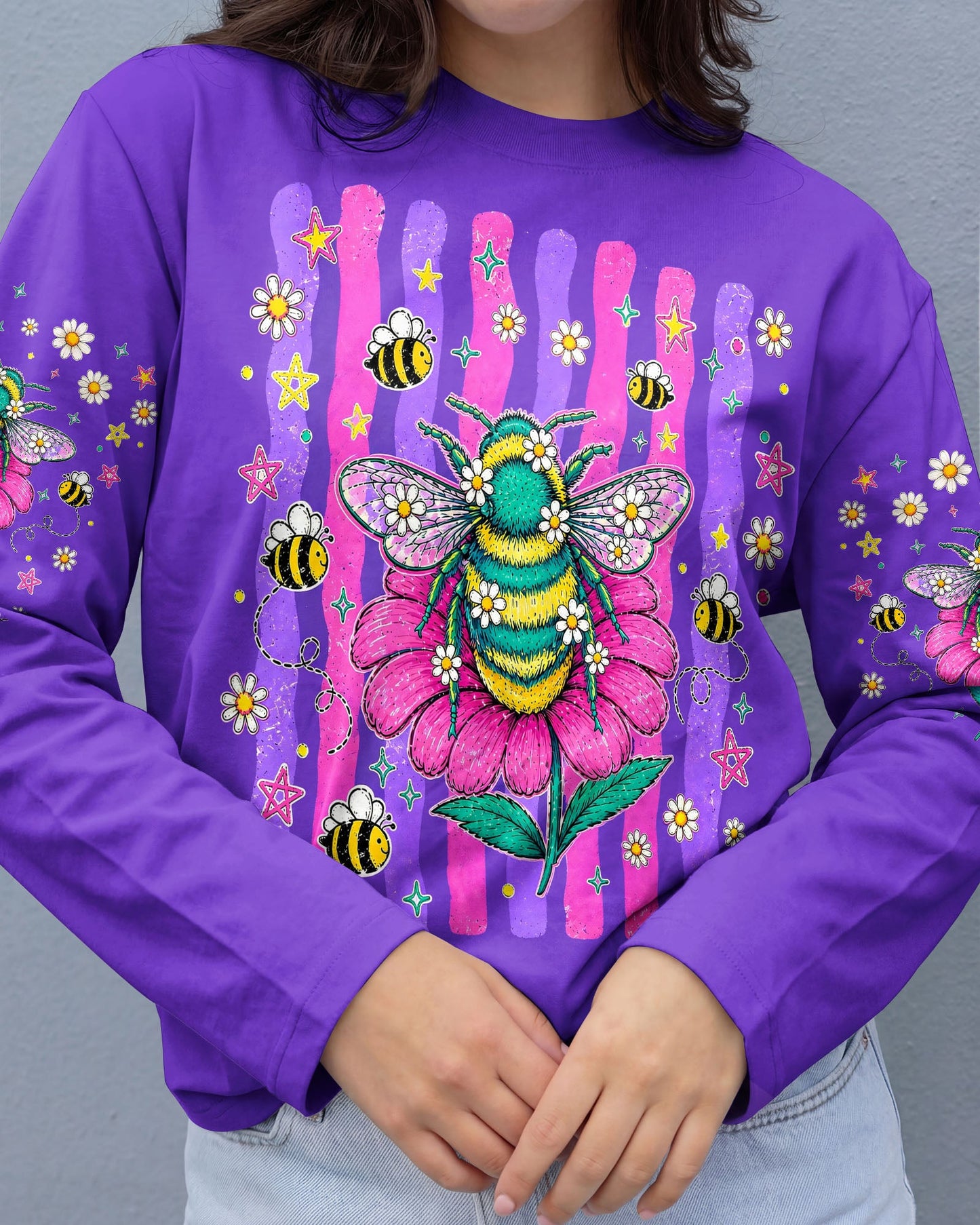 STAY KIND BLOOM WILD BEE ALL OVER PRINT - TLHG0705263