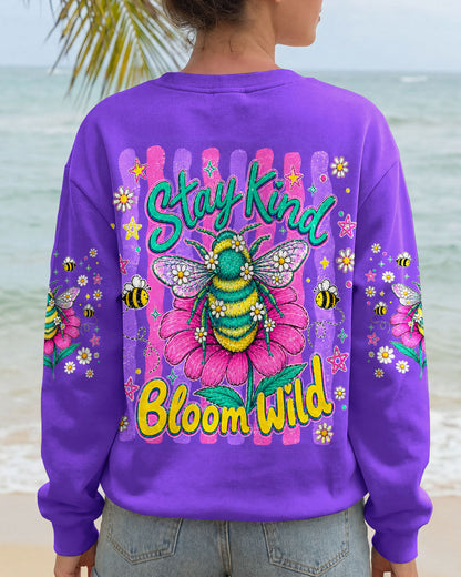STAY KIND BLOOM WILD BEE ALL OVER PRINT - TLHG0705263