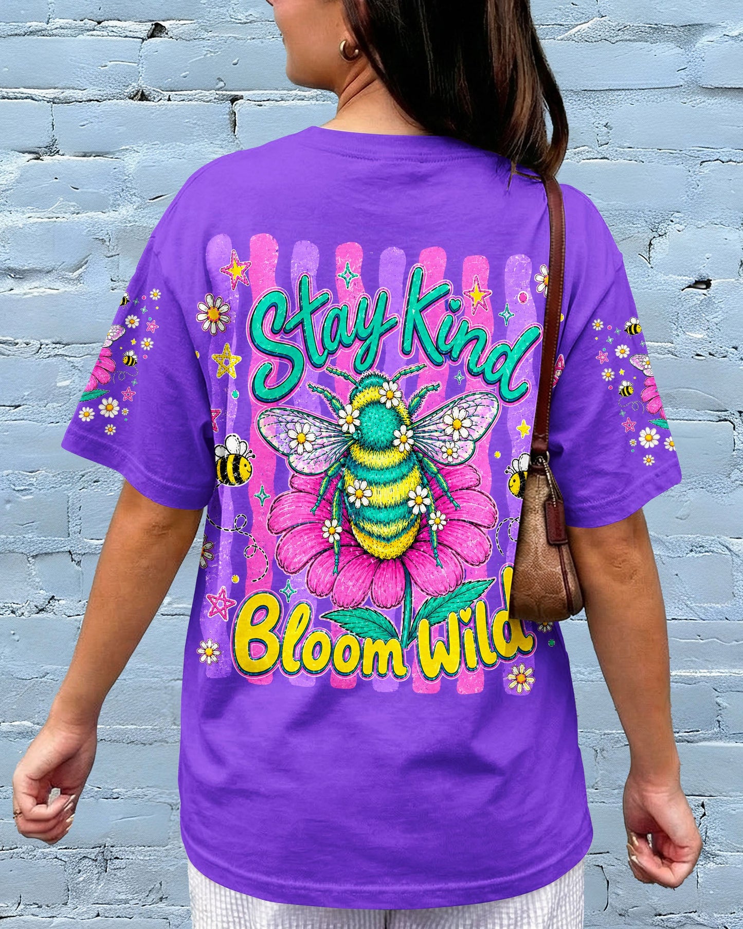 STAY KIND BLOOM WILD BEE ALL OVER PRINT - TLHG0705263