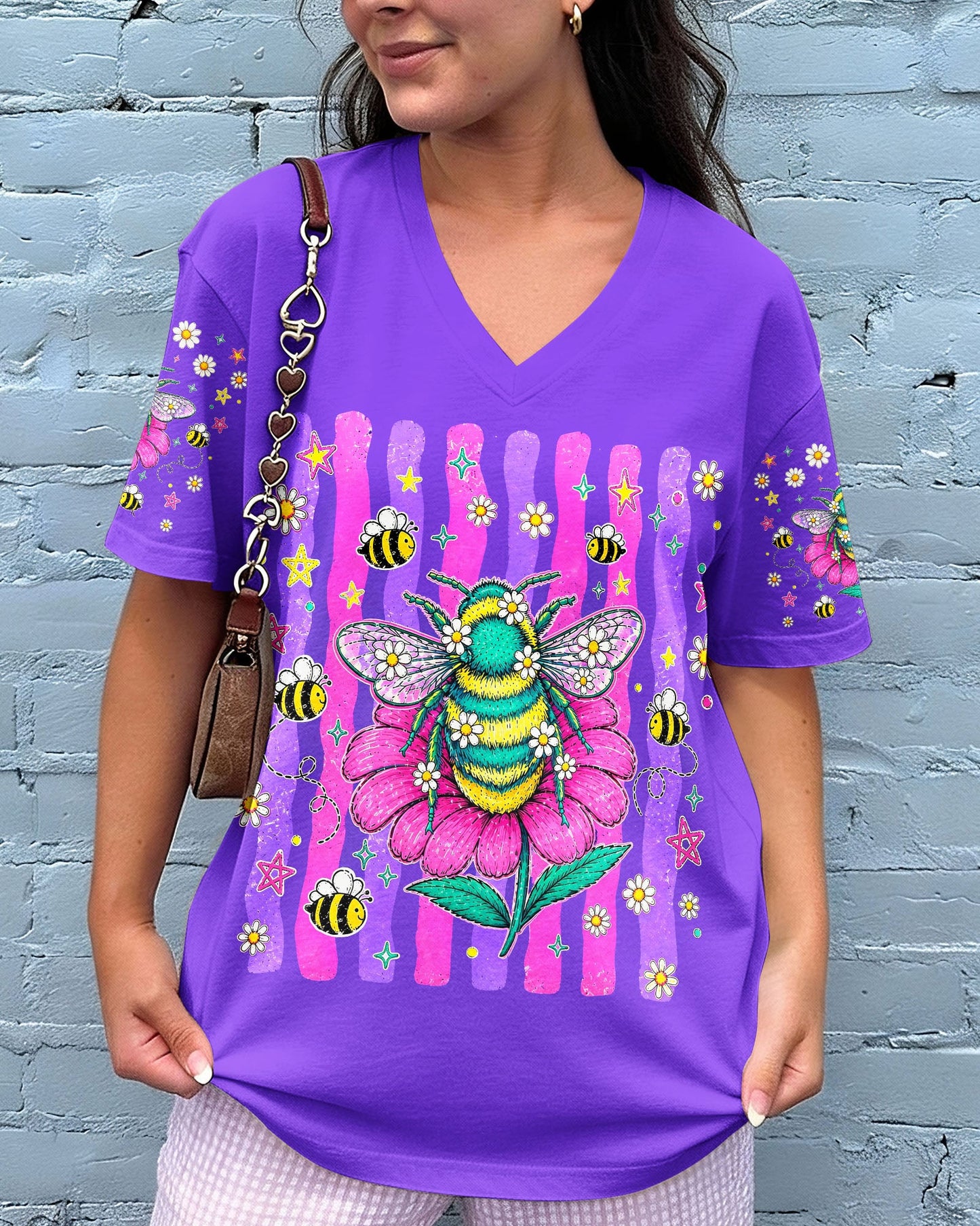 STAY KIND BLOOM WILD BEE ALL OVER PRINT - TLHG0705263