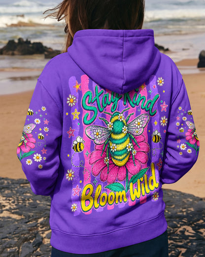 STAY KIND BLOOM WILD BEE ALL OVER PRINT - TLHG0705263