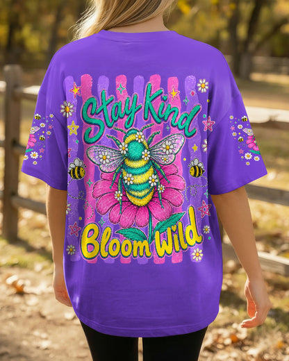 STAY KIND BLOOM WILD BEE ALL OVER PRINT - TLHG0705263