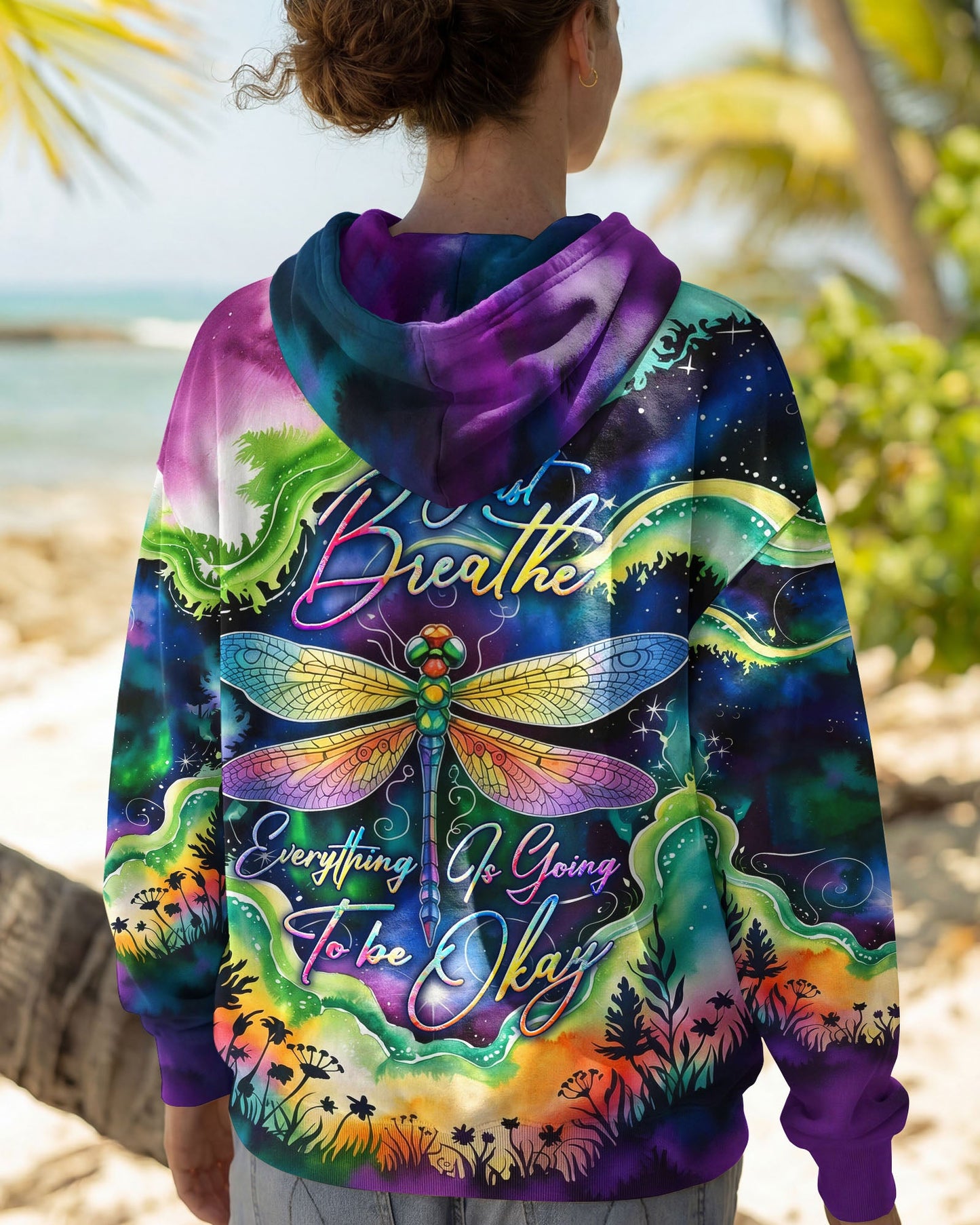 JUST BREATH DRAGONFLY ALL OVER PRINT  - TLHG0804261
