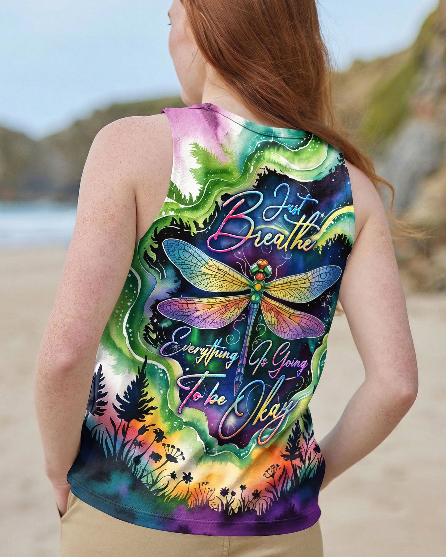 JUST BREATH DRAGONFLY ALL OVER PRINT  - TLHG0804261
