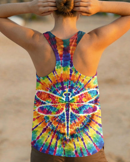JUST BREATHE DRAGONFLY  COLORFUL  SWIRL ALL OVER PRINT - TLHG0904261